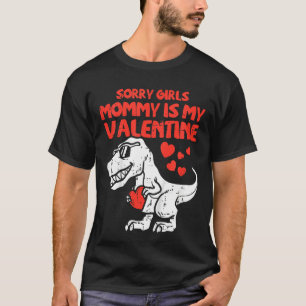 T-shirt Kids Désolé Girl Maman Is My Valentine Toddler Boy