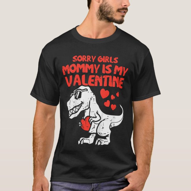 T-shirt Kids Désolé Girl Maman Is My Valentine Toddler Boy (Devant)