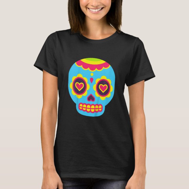 T-shirt Kids Dia De Los Muertos Costume Baby Sugar Skull C (Devant)