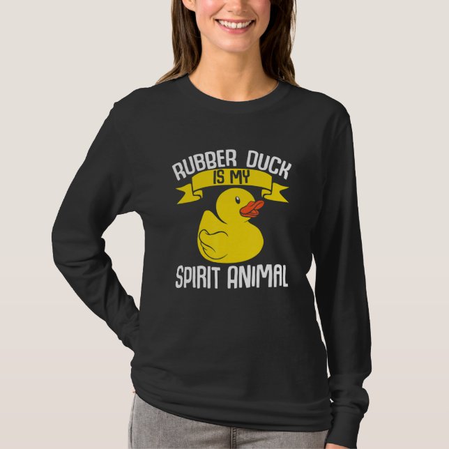 T-shirt Kids  Ducks Rubber Duck Is My Spirit Animal Duck (Devant)