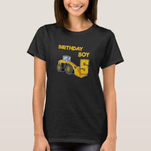 T-shirt Kids Family Construction Truck Excavateur Birthday