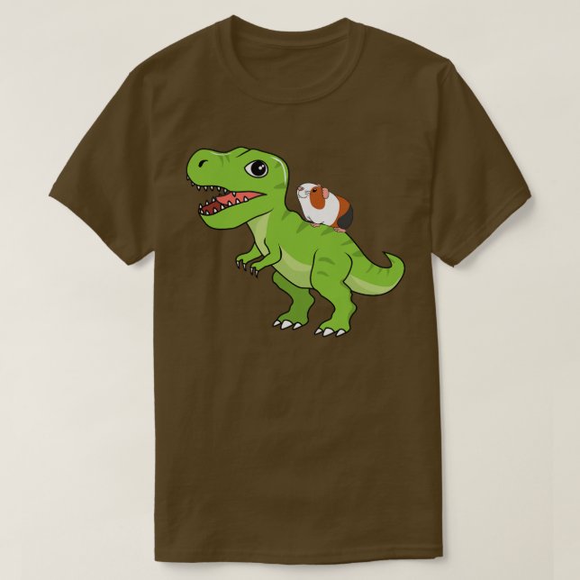 T-shirt Kids Funny Guinea Pig Riding T Re Dinosaur Hamster (Design devant)