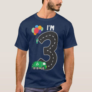 T-shirt Kids Garbage Truck 3rd Birthday Boys Recycle Trash
