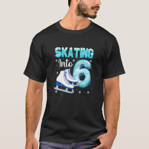 T-shirt Kids Happy Birthday Ice Skating 6th Bday Outfit Gi