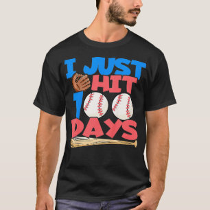 T-shirt Kids I just hit 100 Days 100 Day of School Baseba