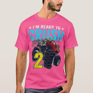 T-shirt Kids I'm Ready to Crush 2 Monster Truck 2nd Birthd