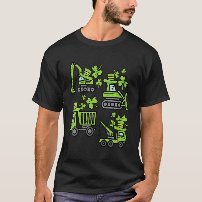 T-shirt Kids Irish Construction Truck Crane Toddler Boys S (Devant)