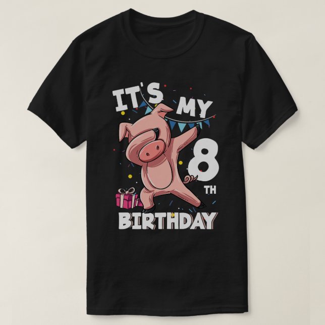 T-shirt Kids Its My 8th Birthday 8 (Design devant)