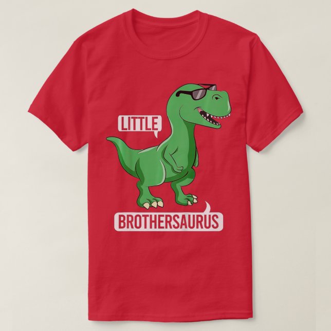 T-shirt Kids Little Brothersaurus Rex Toddler Boy Dinosaur (Design devant)