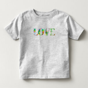 T-Shirt "Kids Love" mit Blumen