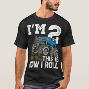 T-shirt Kids Monster Truck Rally 2e fête d'anniversaire -
