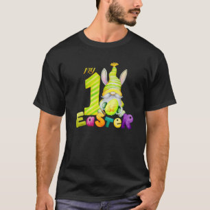 T-shirt Kids My 1St Easter Gnomes Bunny Hunt Eggs Happy
