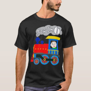 T-shirt Kids Now Je suis 6 petite jolie et amusante locomo