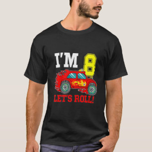 T-shirt Kids Race Car 8th Birthday Boy 8 Racing Car Driver