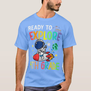 T-shirt Kids Ready To Explore Ninth Grade Astronaut Back T