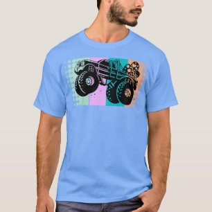 T-shirt Kids Retro Monster Truck Easter Bunny Happy Easter