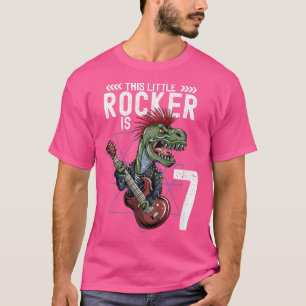 T-shirt Kids Rock And Roll Music T Rex Dinosaur 7e anniver