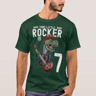 T-shirt Kids Rock and Roll Music T Rex Dinosaur 7e anniver