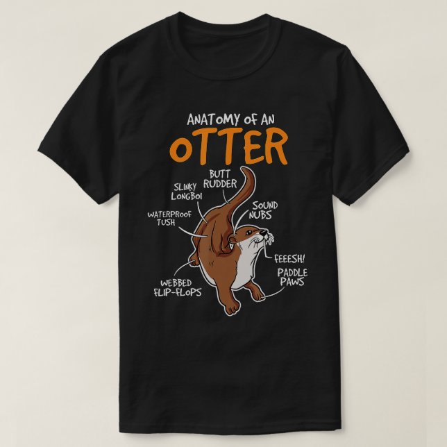 T-shirt Kids Sea Otter Gift Otter Stuff Anatomy Of An Otte (Design devant)