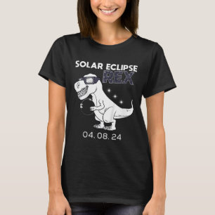 T-shirt Kids Solar Eclipse T Rex 04.08.2024 Dino Fun Toddl