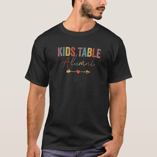 T-shirt Kids Table Alumni  Retro Groovy Matching  1 (Devant)