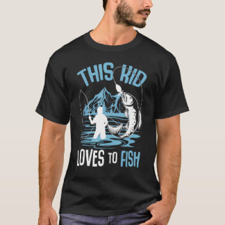 T-shirt Kids This Kid Loves to Fish Bass Fishing Fisherman