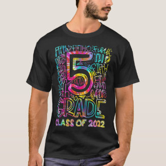 T-shirt Kids Tie Dye Diplômé de 5e année de niveau supérie