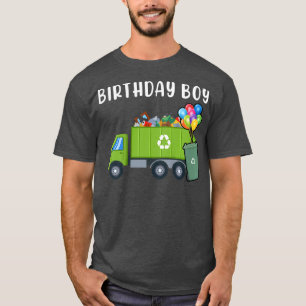 T-shirt Kids Trash Bin Birthday Boy Garbage Trucks