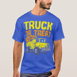 T-shirt Kids Truck Or Treat Pumkins Toddler Boys Hallowee