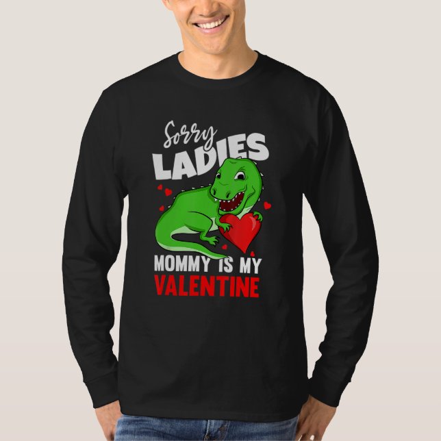 T-shirt Kids Valentines Day Mommy Is My Valentine TRex Mom (Devant)