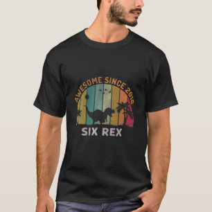 T-shirt Kidsasaurus Six Dinosaures 6 Ans Dinosaure Naissan