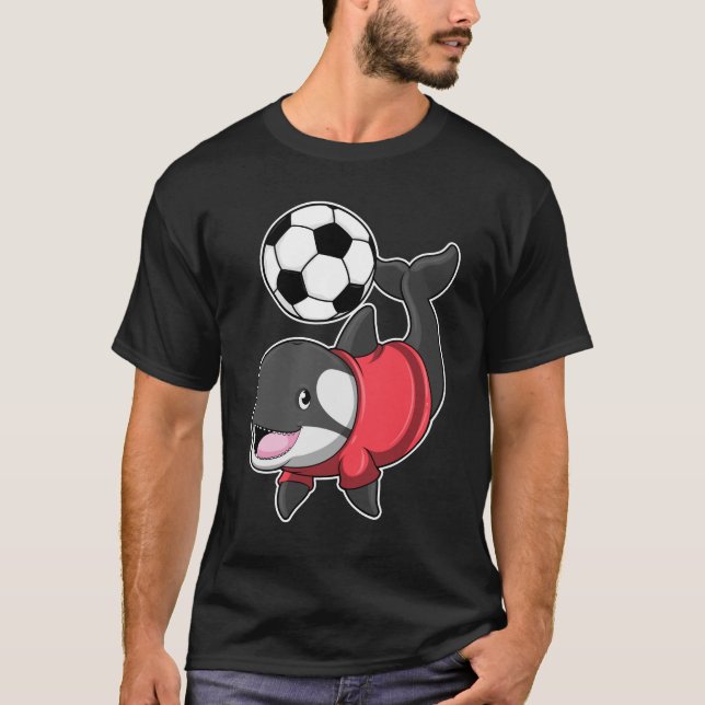 T-shirt Killerwhale comme joueur de football avec Soccer (Devant)