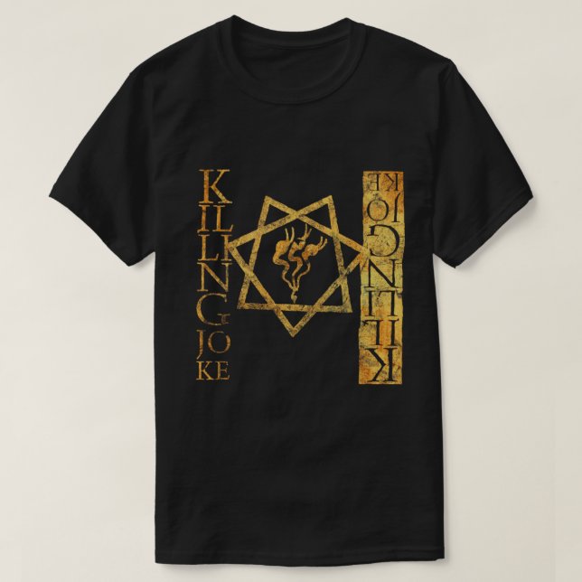 T-shirt killing joke gothic rock golden grunge distressed  (Design devant)