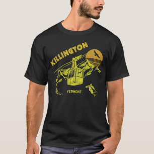 T-shirt Killington Vermont Ski Rétro En Détresse