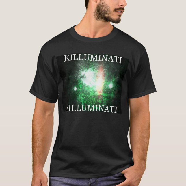 T-shirt Killuminati noir et vert (Devant)