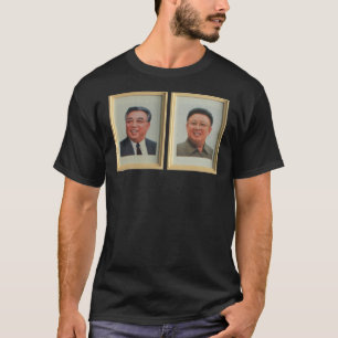 T-shirt Kim Il-Sung &Amp; Kim Jong-Il Portrait, Corée du N