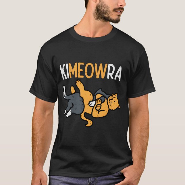 T-shirt Kimeowra Chats Mial Bjj Mixed martial art (Devant)