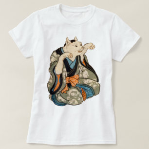 T-shirt Kimono Cat, Utagawa Yoshifuji, Ukiyo-e