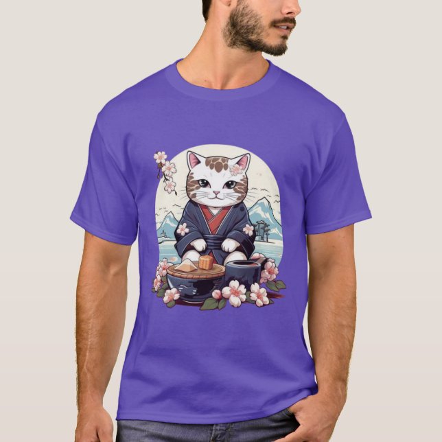 T-shirt Kimono Chat 2 (Devant)