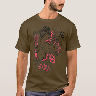 T-shirt Kimono Geisha Femme Asiatique Japonaise Vague Vint