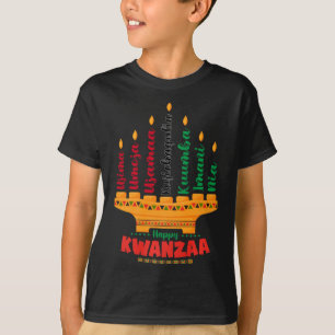 T-shirt Kinara Sept Bougies Principes De Kwanzaa Happy K