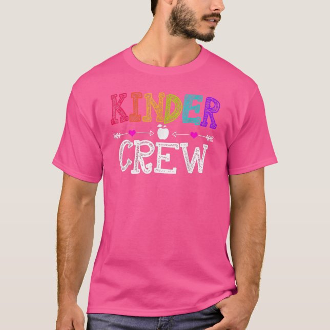 T-shirt Kinder Crew Kindergarten Enseignant 1er Jour De L' (Devant)