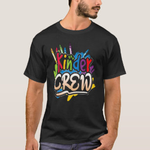 T-shirt Kinder Crew Maternelle Enseignante 1ère Journée De
