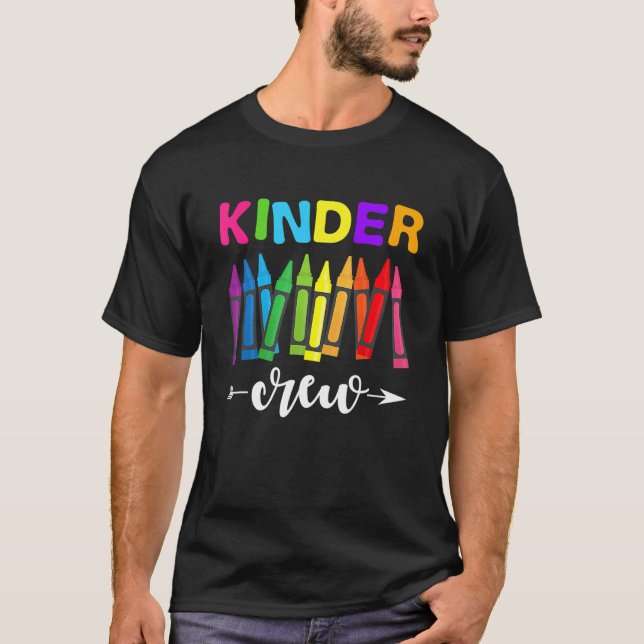 T-shirt Kinder Crew Maternelle Enseignante 1ère Journée De (Devant)