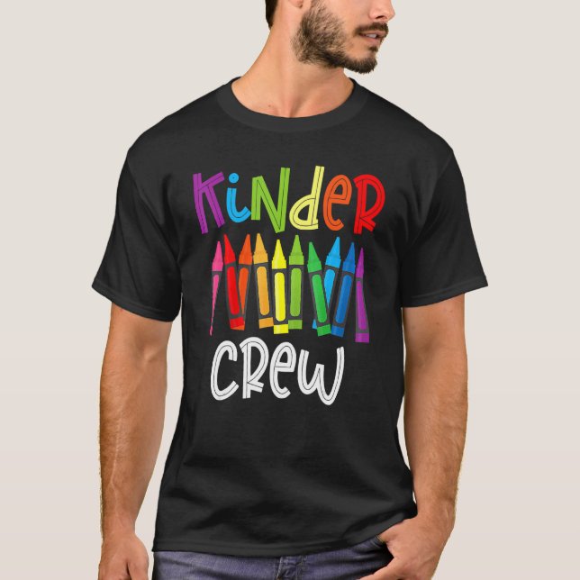 T-shirt Kinder Crew Maternelle Enseignante 1ère Journée De (Devant)