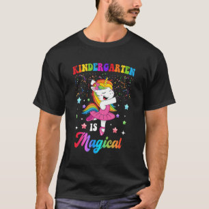 T-shirt Kindergarten Est Magique Danser Unicorn Retour À S
