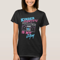 Kindergarten Is My Jam - Enseignant Boombox Vintag