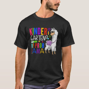 T-shirt Kindergarten No Prob Llama Team Kindergarten Stude