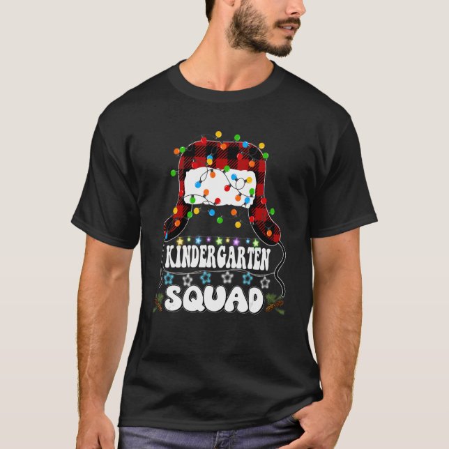 T-shirt Kindergarten Teacher Squad Reindeer  Teacher Chris (Devant)
