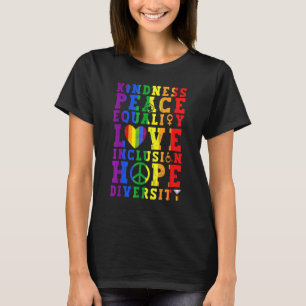 T-shirt Kindness Equality Love Lgbtq Rainbow Flag Gay Prid